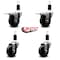 Service Caster 3.5'' Phenolic Swivel 1-3/8'' Expand Stem Caster Set 2 Total Lock Brakes, 4PK SCC-EXTTL20S3514-PHS-2-S-2-138 - alternate 2